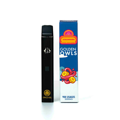 Golden Owls Strawnana 3ml THCA Vape – 3000mg