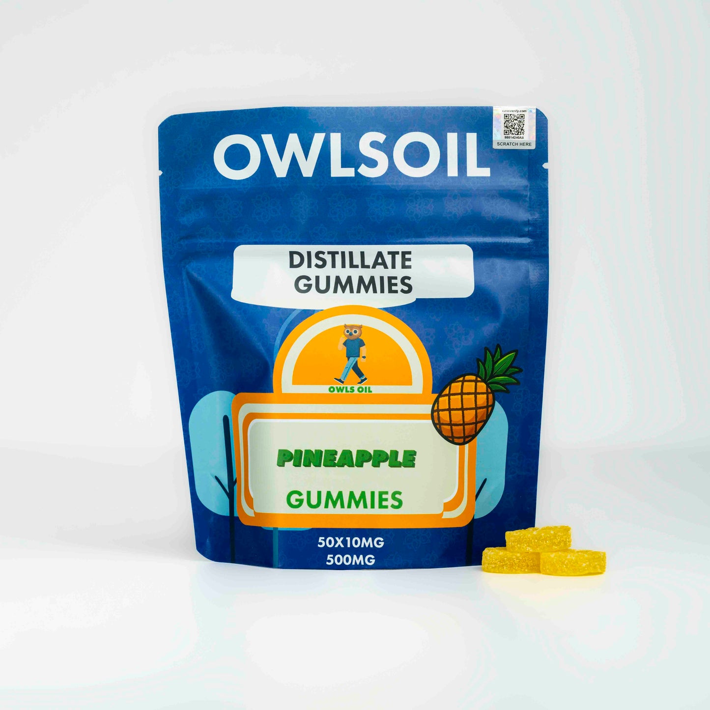 Golden Distillate Gummies – 500mg (50 × 10mg)