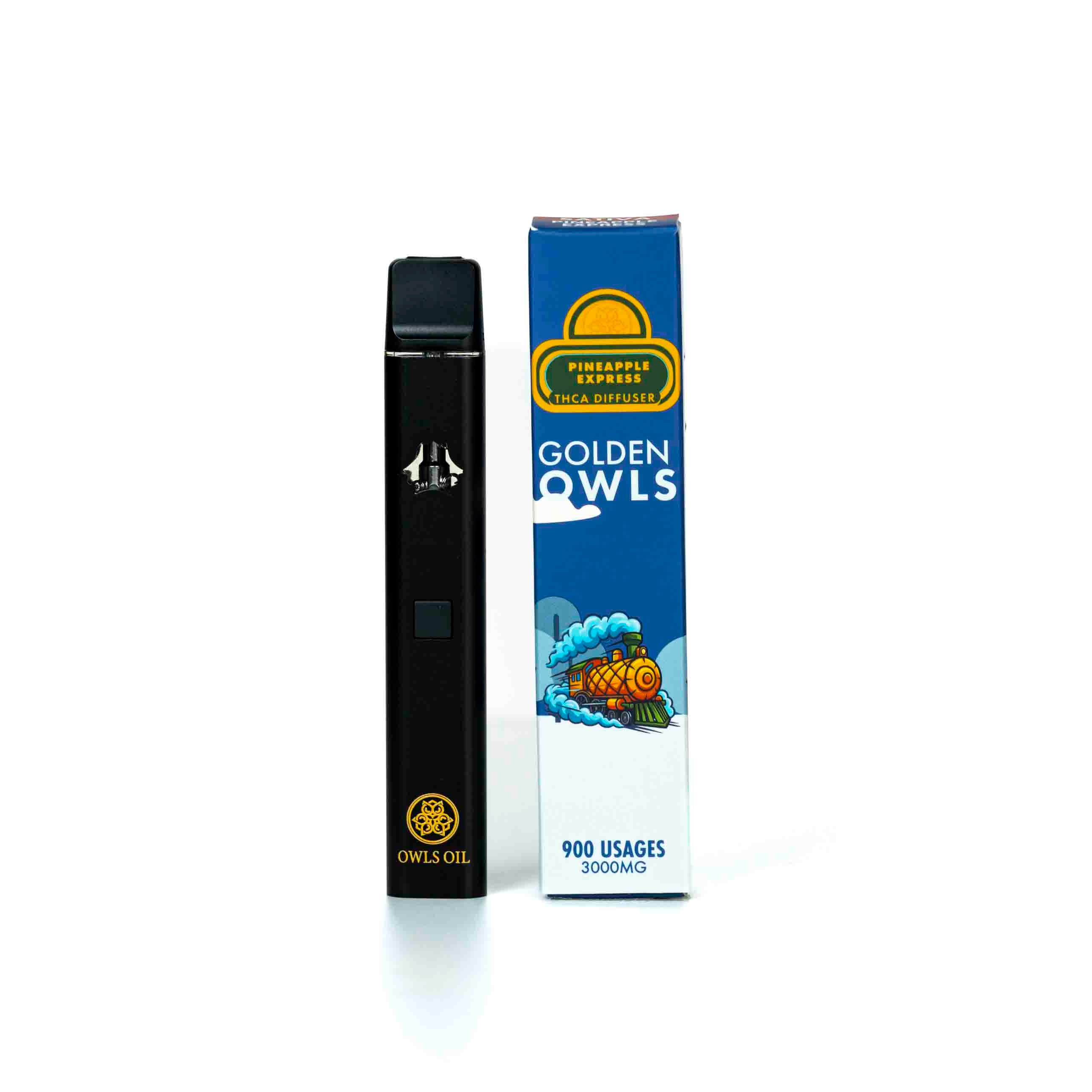 Golden Owls 3ml THCA Vapes | 3000mg Disposable Vapes | Owls Oil   OwlsOils.eu