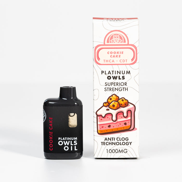 Platinum Owls THCA 1ml Vape – Cookie Cake