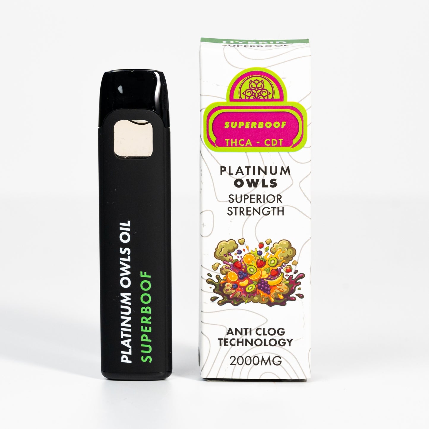 Platinum Owls THCA 2ml Vape – Superboof