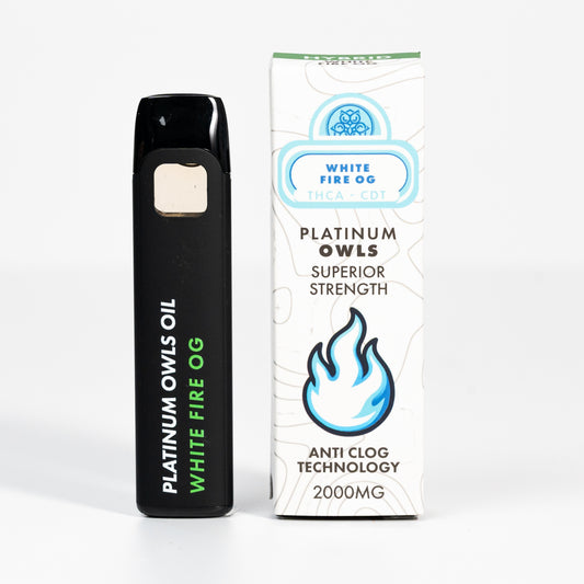 Platinum Owls THCA 2ml Vape – White Fire OG